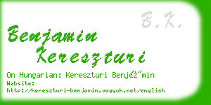 benjamin kereszturi business card